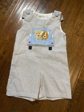 Little Cactus baby romper/Jon SZ 12-18M gray dogs/puppies